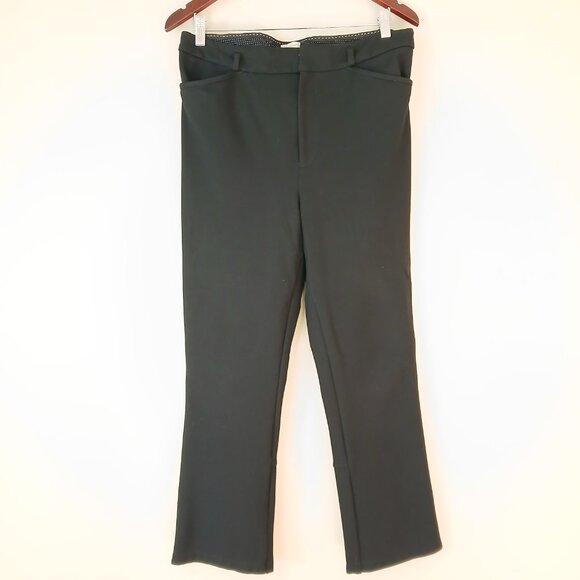Anthropologie Essential Slim Fit Ankle Length Trouser Pants Black Size 14 - Picture 2 of 9